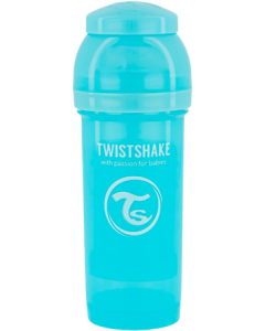 Twistshake Biberon Anticolique Bleu Pastel 260ml + Boite Doseur Lait