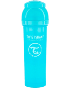 Twistshake Biberon Anticolique Bleu Pastel 330ml + Boite Doseur Lait
