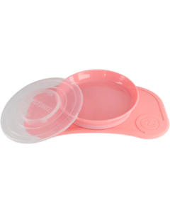Twistshake Plateau Click Mat Mini + Assiette +6m Rose