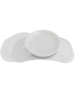 Twistshake Plateau Click Mat Mini + Assiette +6m Blanc
