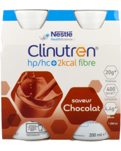 Clinutren Hp Hc+ 2kcal Fibre Chocolat 200ml X 4