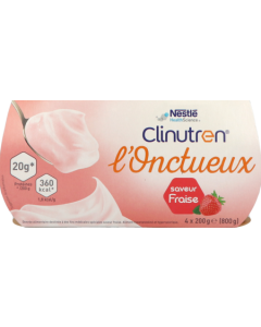 Clinutren l Onctueux Dadfms Saveur Fraise 200g X4