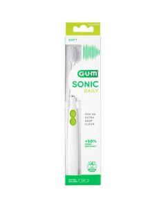 Gum Brosse à Dents Sonique à Pile Sonic Daily Blanche  