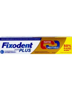 Fixodent Pro Plus Menthe Douce Duo Action Crème Adhésive Pour Prothèses Dentaires 60 g