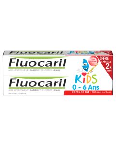 Fluocaril Kids Fraise Dentifrice 2x50 ml