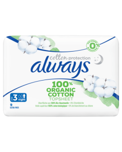 Always Cotton Protection Serviette Ultra Night x9