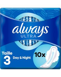 Always Ultra Protections Hygiéniques Day& Night (T3) avec ailettes