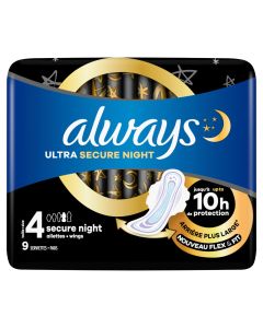 Always Serviettes Ultra Secure Night x9