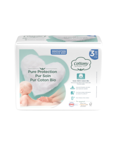 Cottony couches Bébé T.3 (4-9kg) Paquet de 32 couches