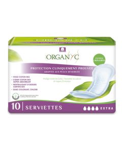 Organyc Fuites Urinaires Extra Bio 10 serviettes