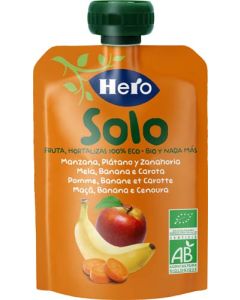 Hero Solo Gourde Bio Pomme Banane & Carotte 100g
