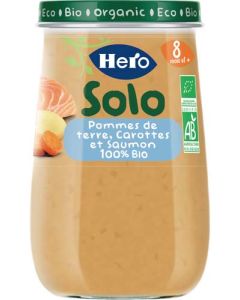 Hero Solo Petit Pot Bio Pomme de Terre Carotte & Saumon 190g 