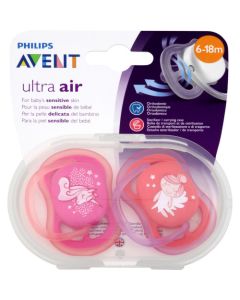 Avent Ultra Air 6-18 mois 2 sucettes