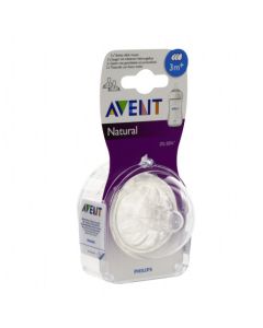 Avent Tétine Natural 3 mois et + Débit Moyen x2