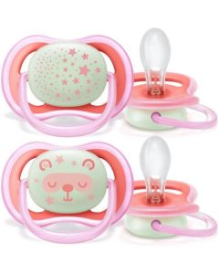 Avent Ultra Air Night 6-18mois 2 sucettes 