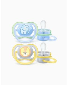 Avent Ultra Air Sucettes Orthodontiques Silicone 0-6 Mois Lot de 2