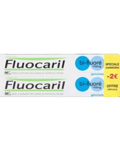 Fluocaril Dentifrice Menthe Bi-Fluoré Gencives Lot de 2 x 75 ml