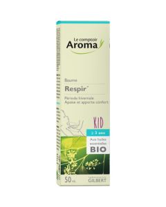 Le Comptoir Aroma Respir'  Baume Kid Aux Huiles Essentielles Bio 50ml
