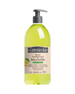 Le Comptoir du Bain Savon traditionnel de Marseille Citron-Menthe 1L