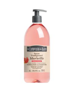 Le Comptoir du Bain Savon traditionnel de Marseille Pamplemousse rose 1L