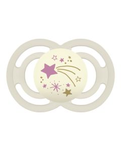 MAM Sucette Perfect Nuit à partir de 18 mois Décor - Lot de 2 - Silicone - Boite stérilisation