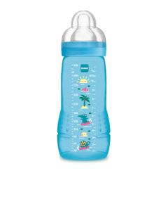 MAM Biberon Easy Active 2ème âge Coloré 330 ml Garçon - Tétine Débit X