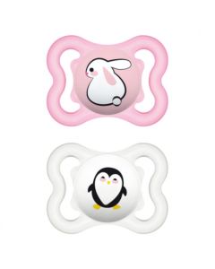 MAM Sucette Suprême de 2 à 6 mois - Silicone- Lot de 2 - Boîte Stérilisation
