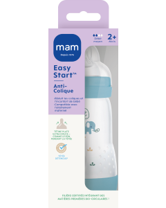 MAM Biberon Easy Start Anti Colique 260ml Océan Tétine Débit 2 