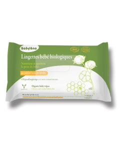 Babylena Lingettes 100% Coton Bio 60 Lingettes