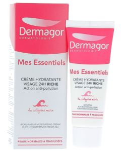 Dermagor Mes Essentiels Crème Hydratante Visage 24h Riche 40ml