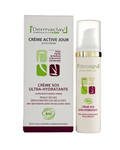 Dermaclay Crème Sos Ultra Hydratante Bio 50ml
