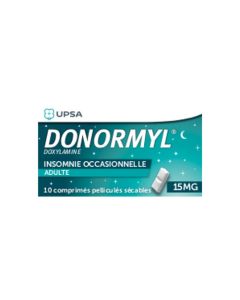 UPSA Donormyl 15 mg Comprimé Pelliculé Sécable x10 Comprimés