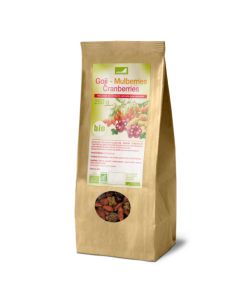Exopharm Mélange De 3 Superfruits Goji, Mulberries Bio, Cranberries Bio Sachet de 250g