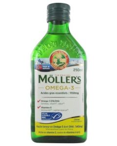 Möller's Omega 3 Acides Gras Essentiels Arôme Citron 250ml