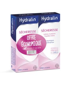 Hydralin Sécheresse Intime Crème Lavante Lot 1+2ème -20% 2X200ml