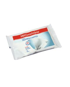 Mercurochrome Lingettes Désinfectantes Étui Fraîcheur 12 Unités