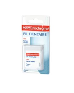 Mercurochrome Fil Dentaire Ciré et Mentholé 60m