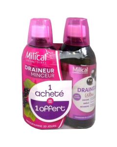Milical Draineur Minceur Ultra Cassis Duo 2x500ml