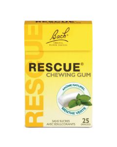 Rescue Chewing Gum Goût Menthe Verte 25 Dragées