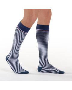 Sigvaris Styles Marinière Chaussettes M Normal Homme Bleu Blanc