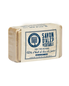 Authentine Savon d'Alep Véritable 12% Huile de Baies de Laurier 100g