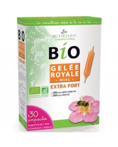 3 Chênes Gelée Royale Extra Fort Bio 30 Ampoules