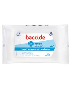 Baccide Lingettes Désinfectantes Mains & Surface 35 Lingettes