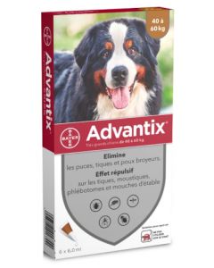 Advantix Antiparasitaire Grand Chien 40 à 60kg 6 pipettes