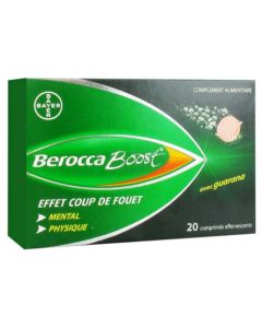 Bayer Berocca Boost Effet Coup de Fouet 20 Comprimés Effervescents 
