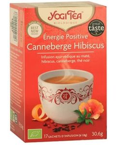 Yogi Tea Énergie Positive Canneberge Hibiscus 17 Infusions