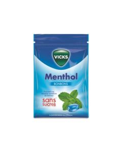 Vicks Bonbons Menthol Sans Sucres 72g