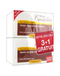 Rogé Cavaillès Savon Extra Doux l'Original Surgras Actif 3x250g + 1 Gratuit