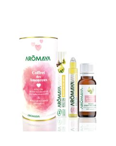 Aromaya Coffret des Amoureux Roll-on Bio 10ml + Huile de Massage 30ml