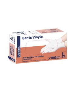 Stentil Gants d’Examen en Vinyle Taille L Boite de 100
